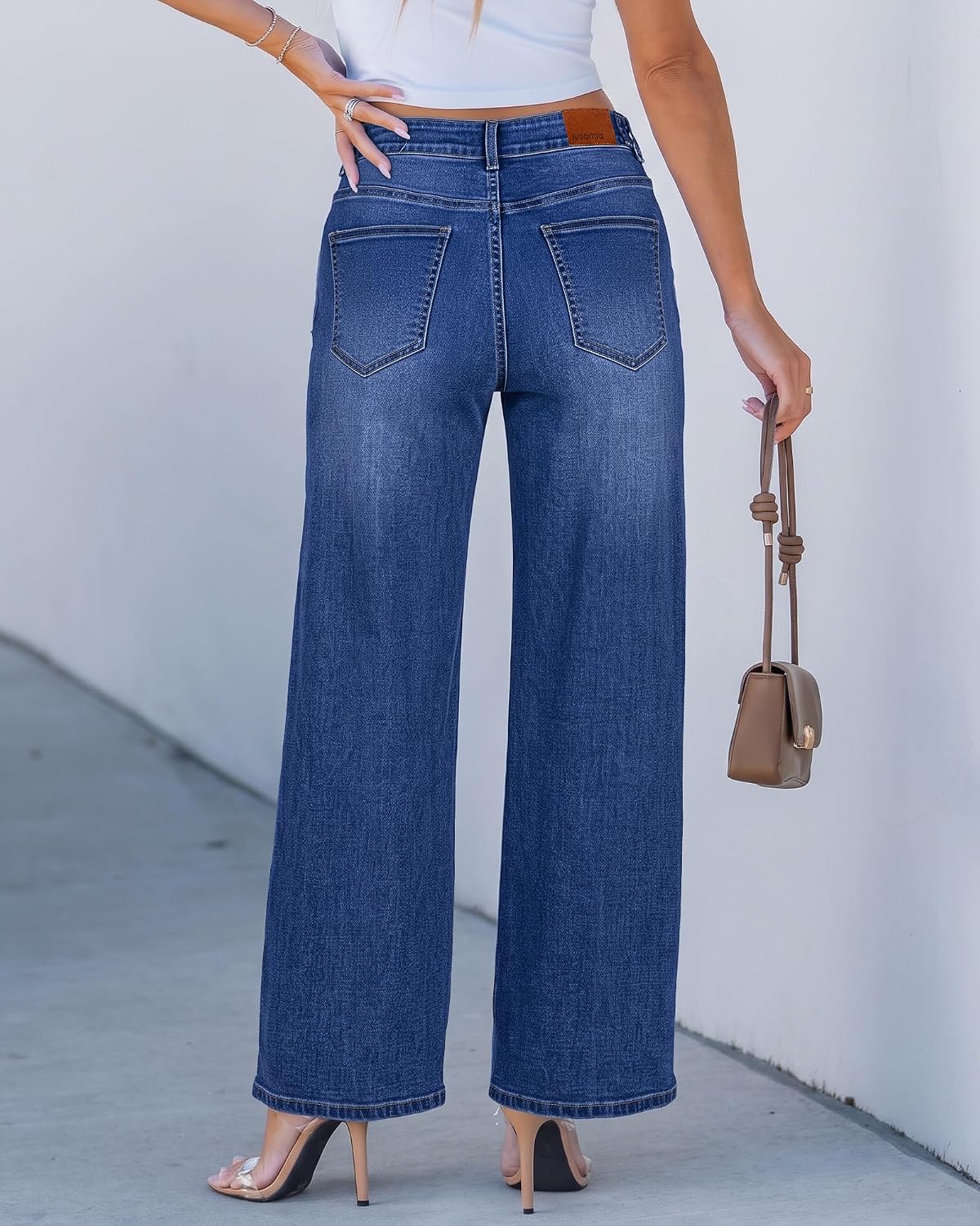 YEEDOOR wide leg jeans detail 3
